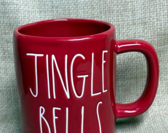 Rae Dunn Jingle Bells Red Coffee Mug/Holiday/Christmas/Drinking