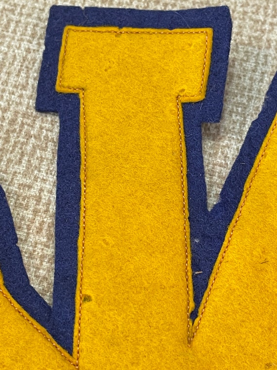 Vintage Varsity Letter W with Wings/Blue and Gold… - image 9