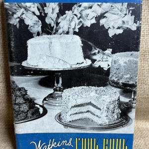 Vintage 1938 Watkins Cookbook/J.R. Watkins Co./30&#39;s Kitchen Cookbook/Cooking with Spice and Extracts/How to Cook/Holiday Menus/Cooking Menus