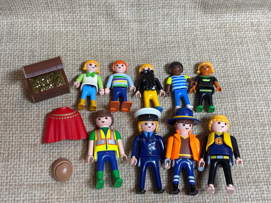 Lot De 80 Figurines PLAYMOBIL Et GEOBRA - Vintage 1974 - Collection