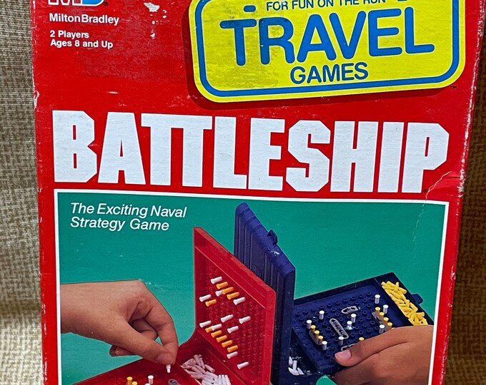 Vintage 1989 Travel Battleship Board Game/milton Bradley Battle Ship Travel Size Game/battleship