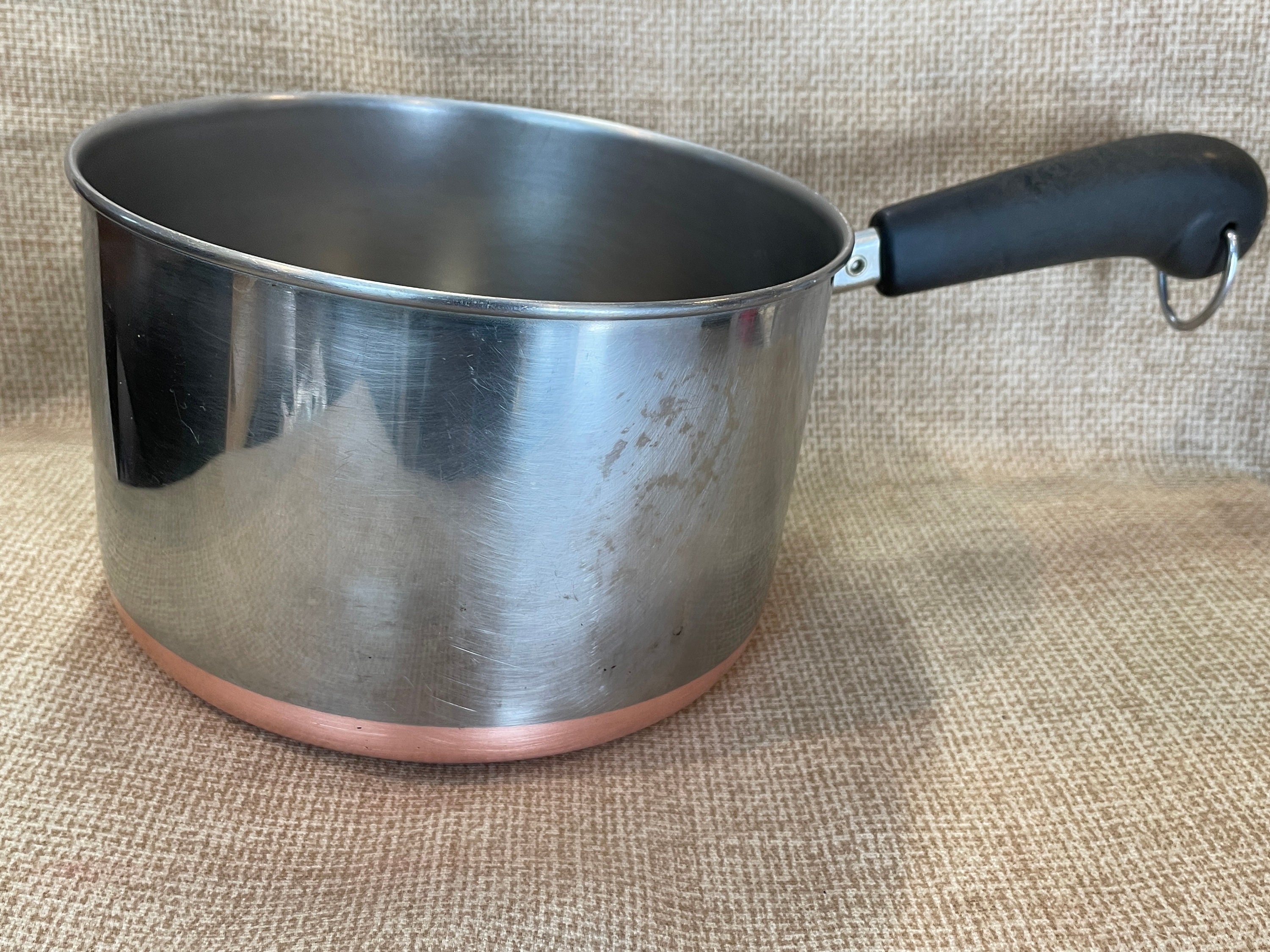 REFURBISHED Vintage Revere Ware Copper Clad 3 qt Saucepan w/Lid [R