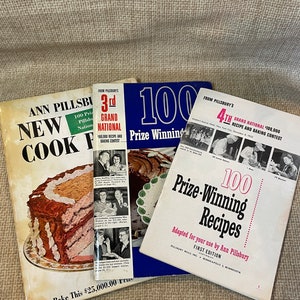 Vintage Pillsbury Grand National Cookbooks / 3rd 4th 5th Year Winner Cookbooks / First Editions/1951 1952 1953 Pillsbury-Preisträger