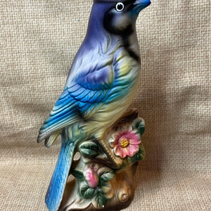 Vintage 1950's Blue Jay Bird Figurine by Wales Made in Japan/blue