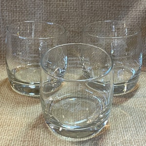 Jack Daniels Jesse C Gamble Master Distillery Glass/Jack Daniel Glasses/Low Ball Glasses/Master Distillery Jesse C Gamble/Barware/JD Glasses