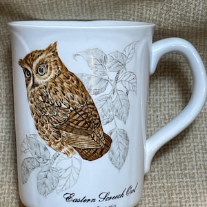 Vintage Otagiri Eastern Screech Owl by Otus Asio Coffee Mug/Gibson Greetins/Otagiri Mug Japan/Owl Coffee Mug/Screech Owl in Tree Mug/Drink