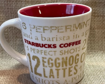 Starbucks 12 Days of Christmas Mug/14 oz Coffee Mug/Holiday/Coffee