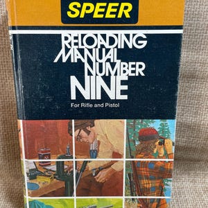 ヴィンテージ 1974 Speer リロード マニュアル ナンバー 9 ライフルとピストル用/弾薬/ライフル ピストル/Speer/リロード/狩猟/射撃/ハンドローディング/Speer