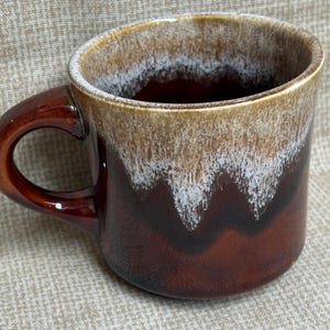 Vintage Brown Drip Coffee Mug/Coffee Mug/USA/Brown Drip Glaze Mug/Drinking Mug/Kitchen/Cup/Brown Drip Glaze/Tableware/Diner Mug