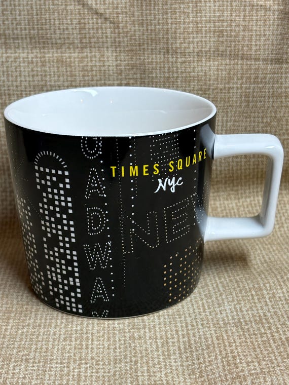 Starbucks Times Square NYC Collection Ceramic Mug, Black, 14 oz
