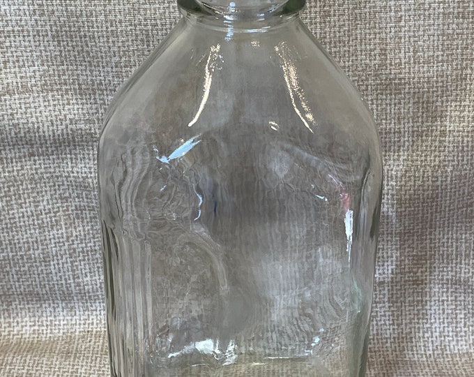 Vintage Glass Milk Bottles/half Gallon Glass Milk Bottles/home Decor