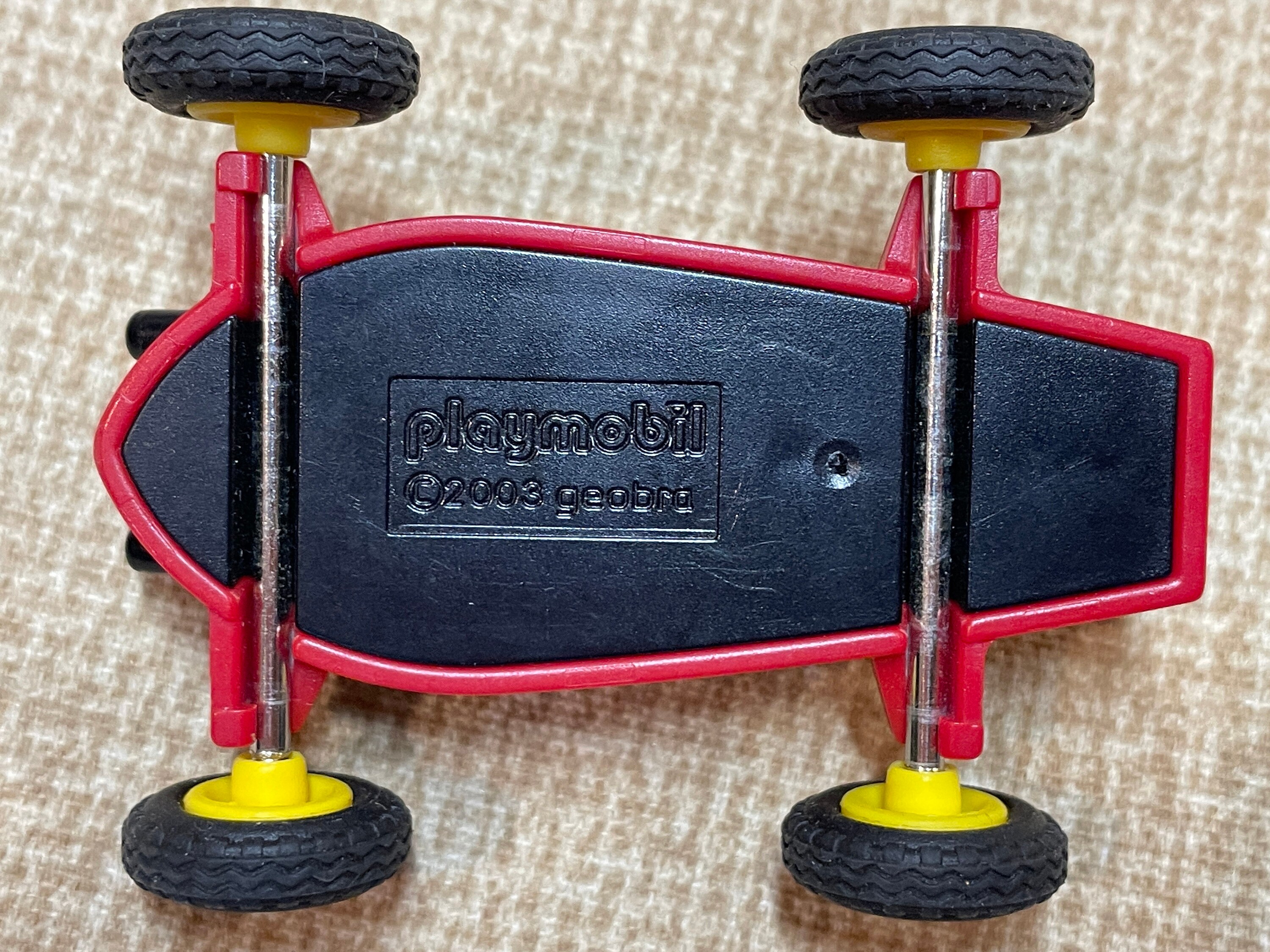 Vintage 2003 Playmobil Geobra Red Racing Car/formula One