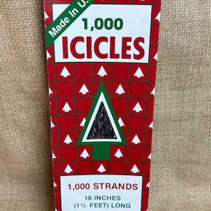 Vintage 1970&#39;s Rauch Icicles/Unopened Icicle Box/Tree Decoration/Silver Icicles/Christmas Icicles/Tree Tinsel/1000 Strands/Rauch Icicles