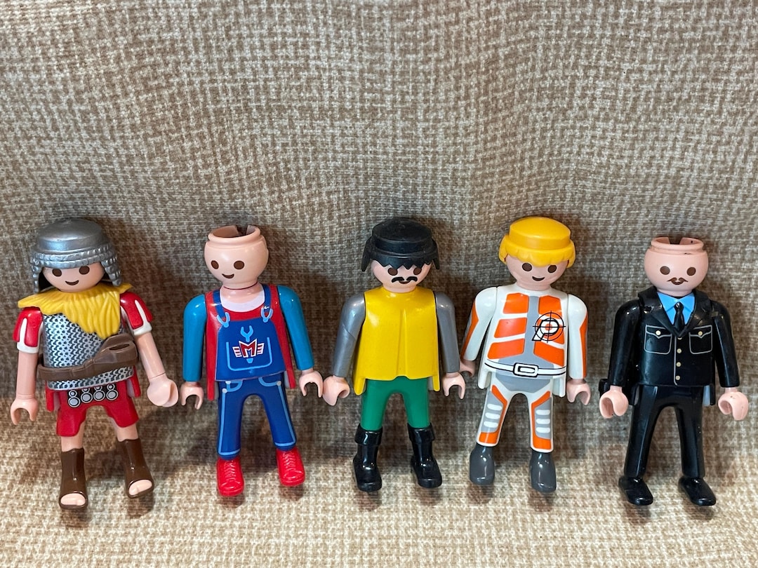 Vintage Playmobil Geobra Figurines Set of 5/80'-90s Geobra