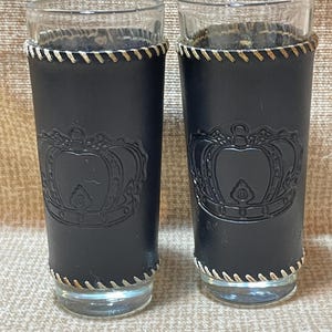 Ensemble de 2 grands verres à liqueur Crown Royal/gaufré Crown Royal/Verres à shot Crown Royal gaufrés/articles de bar/boisson