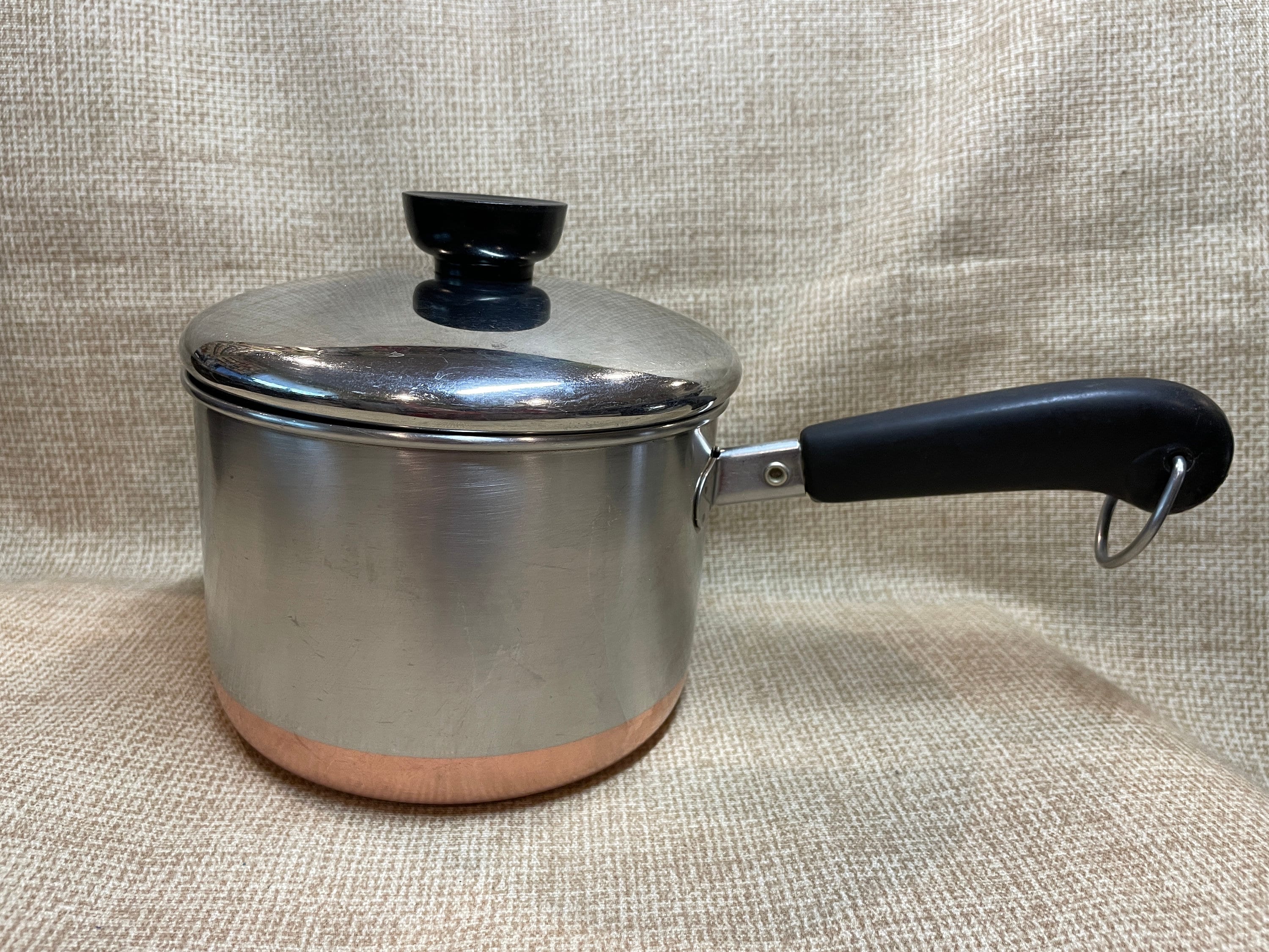 Revere Ware, Kitchen, Revere Ware Vintage Copper Bottom Sauce Pans Pots W  Lids Qt 15 Qt 3qt Usa