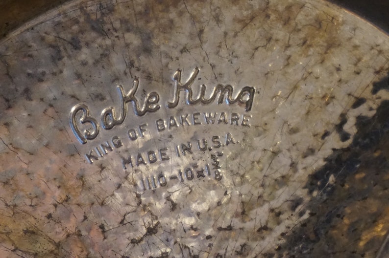 Vintage Bake King Waffle Pattern Pie Pans Set of 2  Baking Pie Tins Waffle Pattern Bake King Kitschy Kitchen Pie Pans Bake King