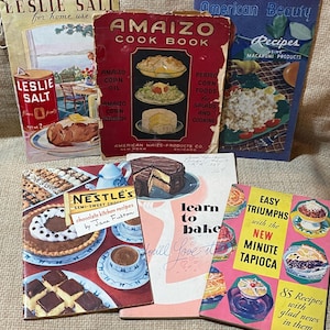 Vintage Cookbooks/Minute Tapioca 1930&#39;s/Amaizo Cookbook 1926/Leslie Salt Home Use Recipes 1930&#39;s/Old Cookbooks/30&#39;s-40&#39;s Cookbook Recipes
