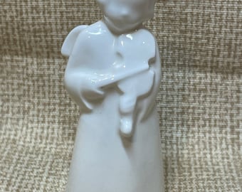 Vintage Royal Copenhagen White Angel Figurine/Violin Playing Angel/Replacement Choir Angel/Christmas Choir Angel/Royal Copenhagen