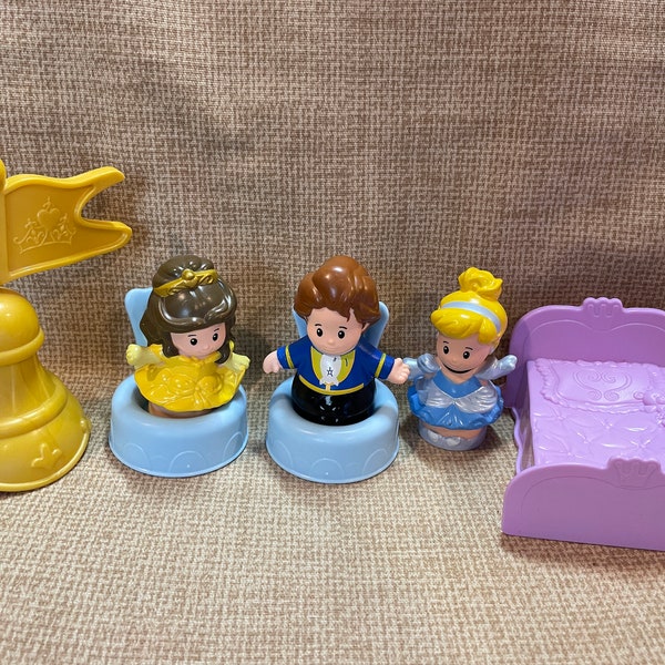 Vintage Little People Fisher Price Princess People/Beauty and the Beast/Cinderella/Fisher Price Castle Replacements/Thrones/Disney People