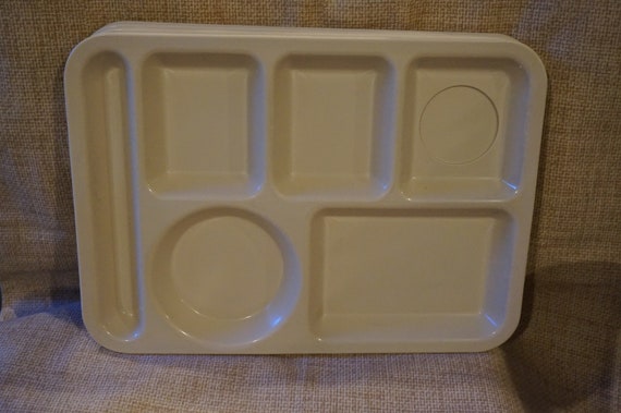 Vintage King Line Cafeteria Trays/king Line Trays/ Beige Cafeteria School  Tray/melamine Beige School Cafeteria Trays/food Trays/school 