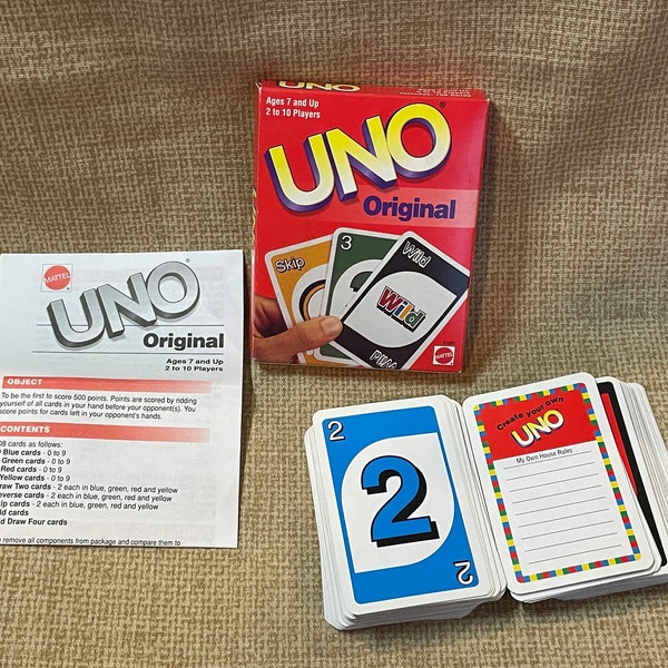 UNO Card Game Original Matching Colors and Numbers