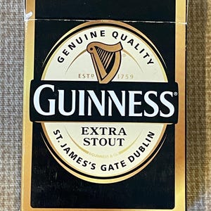 Cartes à jouer Guinness Extra Stout vintage/cartes de poker/cartes à jouer à la bière Guinness/jeu de cartes/taille du poker/finition casino/cartes Guinness