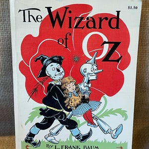 Vintage The Wizard of Oz by L. Frank Baum/W.W. Denslow/Softback 1956 The Wizard of Oz Book/Illustrated Oz/Dorothy/Tin Man/Scarecrow/Lion