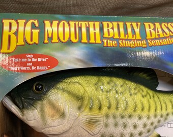 Original Vintage 1999 BIG MOUTH BILLY BASS Fish Sings Two Songs