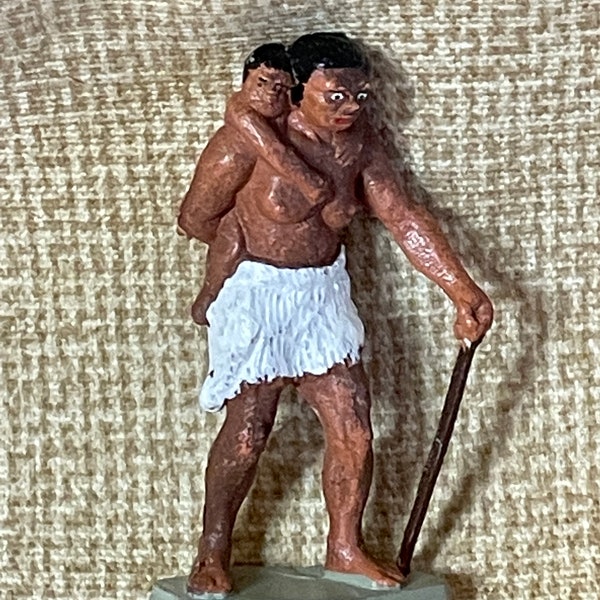 Vintage Starlux Cave Woman and Child Figure/Cavewoman/Prehistoric Starlux Woman/1968 Starlux/Prehistoric Gallery/Pretend Play/Toys