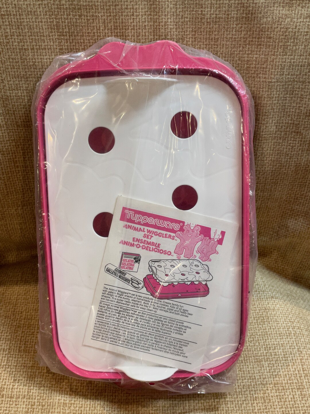 Vintage Tupperware Animal Wigglers Set/pink Animal Wigglers Etsy