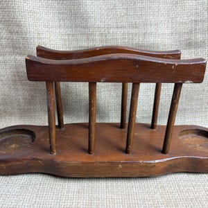 Vintage Wood Napkin and Salt & Pepper Shaker Holder/Table Centerpiece/Serving/Table/Napkin Holder/Salt Pepper Holder/70&#39;s Kitchen Decor