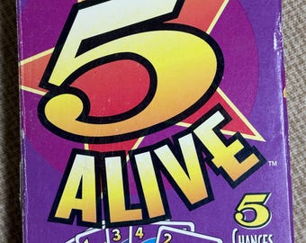 Juego de cartas 5 Alive de 1994, Mattel, Noche de juegos familiar, 5 Alive, Familiar, 5 Alive, 5 posibilidades de ganar