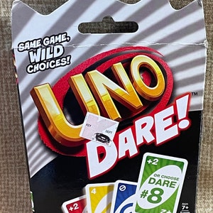 Vintage UNO Dare !/UNO Mattel Card Game/Soirée jeux en famille/UNO Dare ! Jeu de cartes/Jeu de cartes familial/Jeu de cartes Uno/Jeu de cartes Dare
