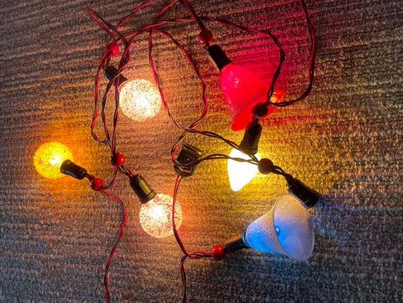 Vintage Noma Christmas Lights String/snowball Lights/sugar Bell
