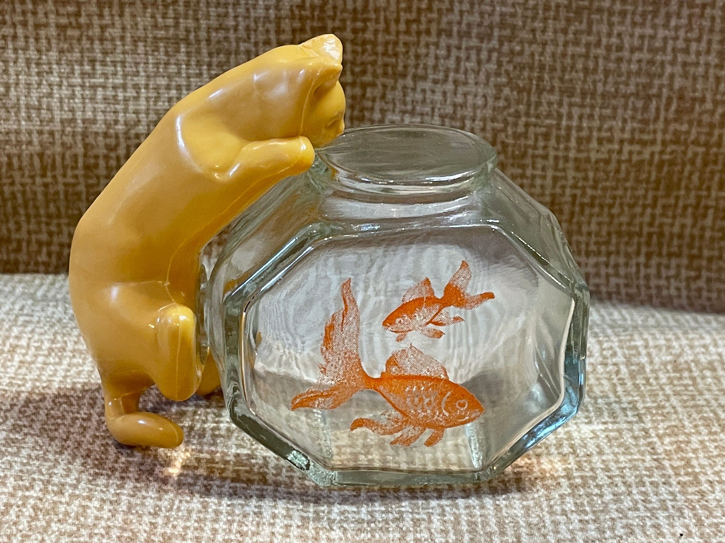 Fish Bowl Avon Caterpillar Perfume Bottle Decanter, Avon, Blue