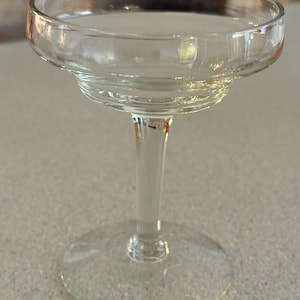 Vintage 50&#39;s Tiered Champagne Coupe Glasses Set of 2/Drinking/Barware/Coupe/Clear Glasses/Bar Glasses/MCM Bar/Sparkling/Classy Glasses