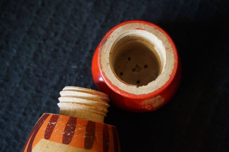 Vintage Wooden Peppy Pepper Shaker Kitschy Kitchen Pepper Shaker Wood Pecker Wood Ware