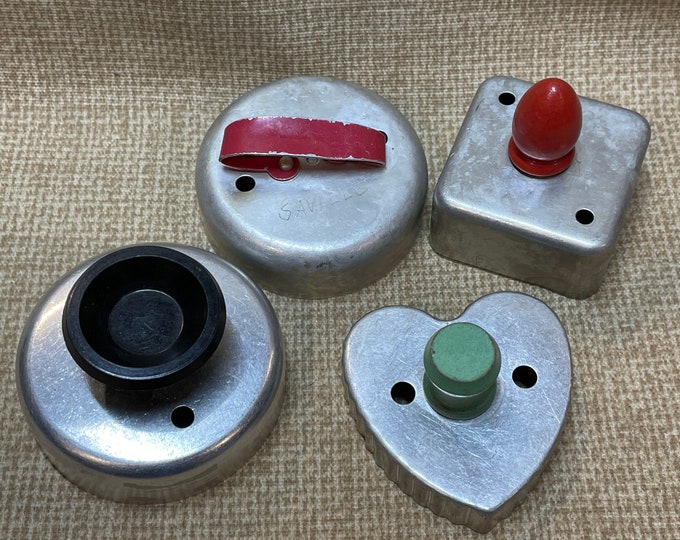 Vintage Wood Handle Biscuit Cutters/wood Handle Cookie Cutters/vintage