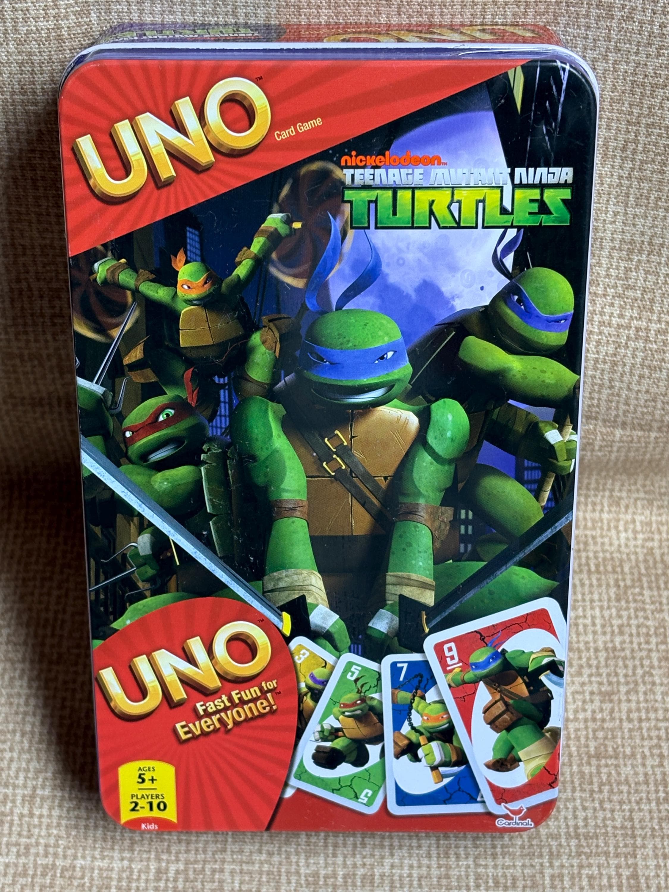 Teenage Mutant Ninja Turtles UNO Card Game/mattel UNO Metal