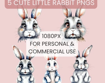 Cute Rabbit Png Files/ Transparent PNGs / Easter Bunny Pngs / Spring Pngs