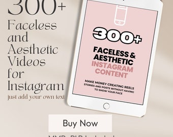 300 Faceless & Aesthetic Video Content for Instagram / digital products / mrr / master resell rights/ bundle