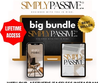 Simply Passive Course Entry /Beginner Marketing Course/ MRR/ Digital Product Bundle/ Digital Marketing Course