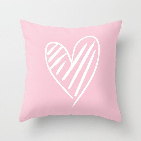 The Scribbled Heart Pillow 18" Pillow Cover | Throw Pillow | Accent Pillow | pillow Cover