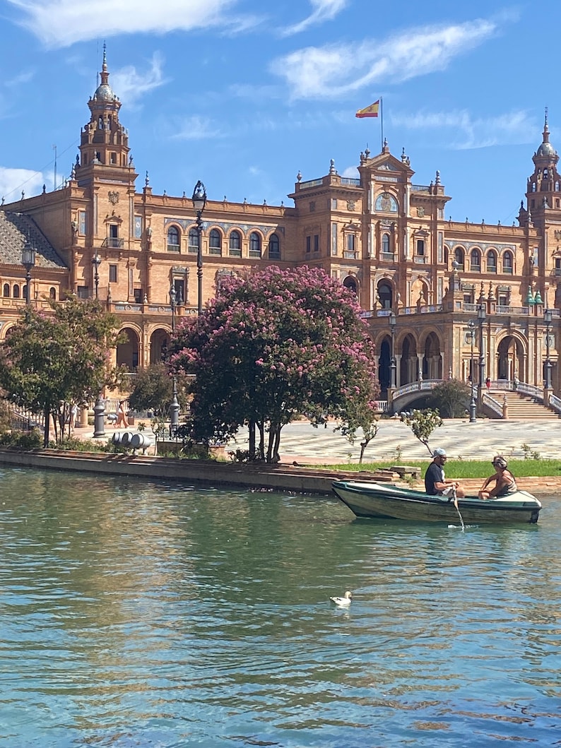 Spanish Tile Earrings Spain Earrings Circle Bar Plaza De Espana Seville