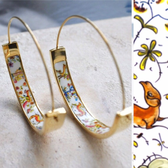 Stainless Steel Made to order Bangle COIMBRA Portugal 17th Century Pottery Bracelet Ceramic DeeR Ceramicas