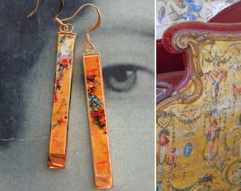 Atrio Earrings Matchstick Bar Frescoes DONA MARIA Queen of Portugal - Palace of Queluz,  Neoclassic Versailles Renaissance Tuscan