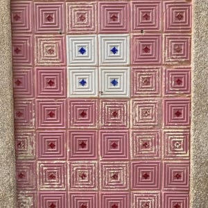 Hoops Earrings Atrio Tile Portugal Stainless Steel Azulejo - 1.75" Pink and Red Tiles 4.5cm Lightweight! Ships from USA image 20