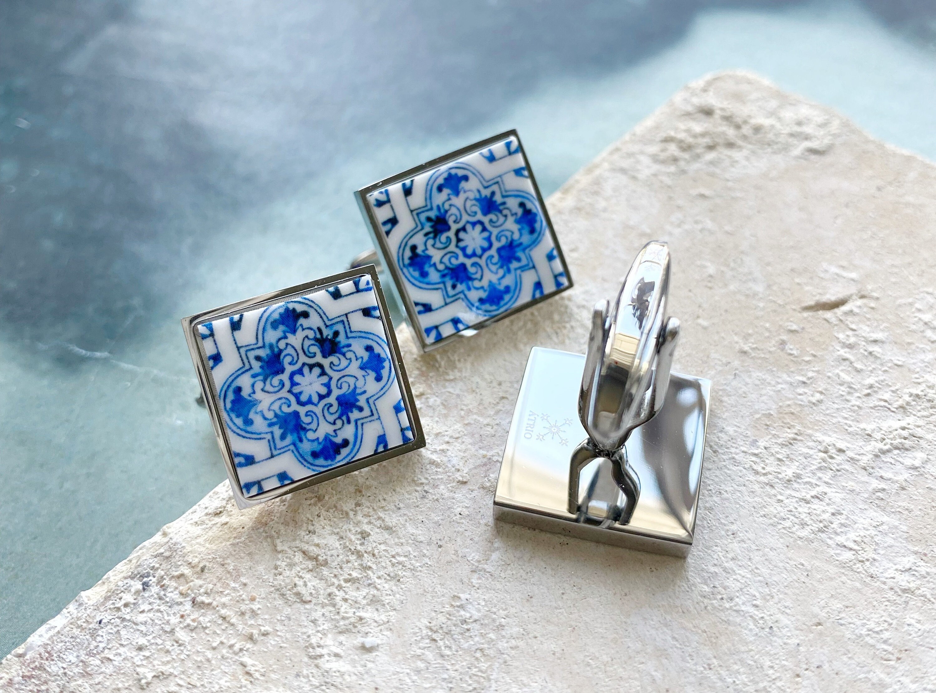 Boutons De Manchette En Cristal Argenté – Élégance Pour Mariage, Soirée Ou Bureau