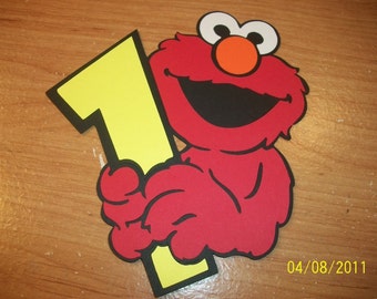 elmo holding a number 2 etsy